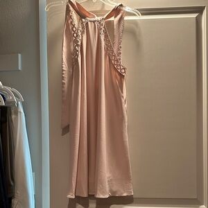 Lulu's Blush Lace Detail Dress